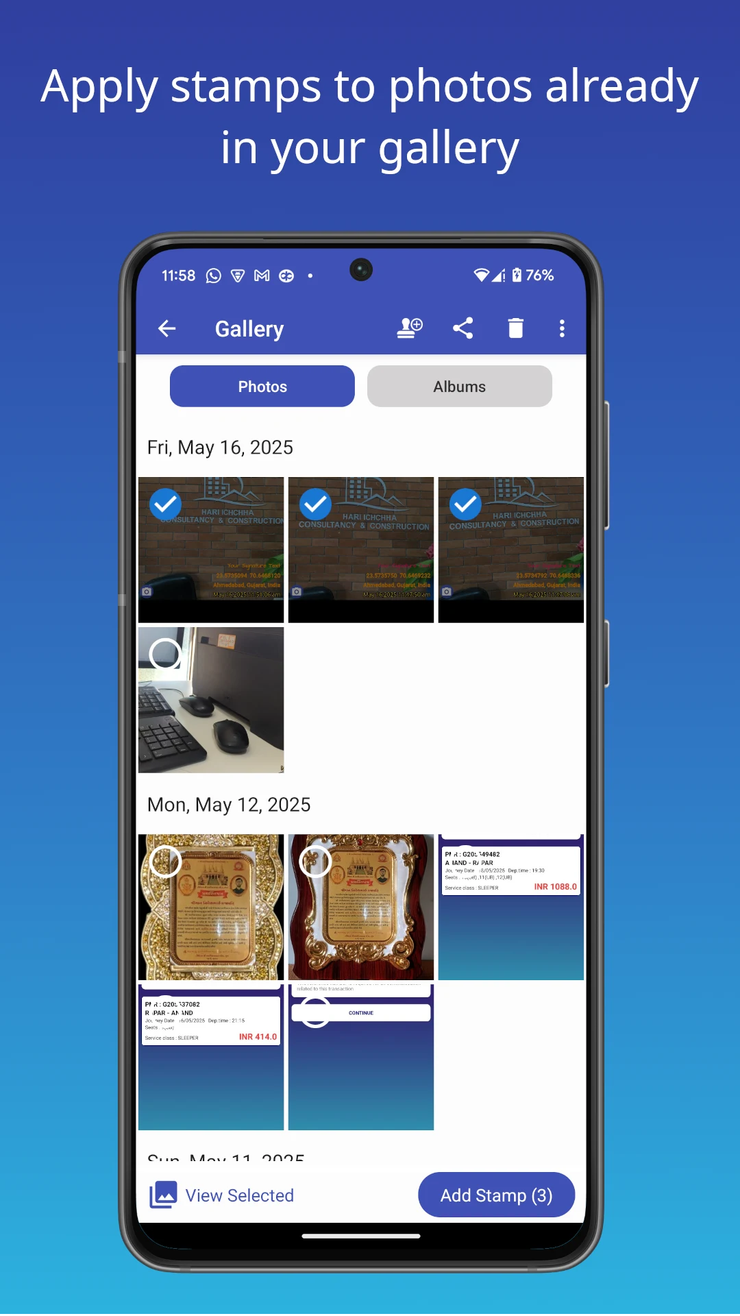 PhotoStamp Camera screenshot